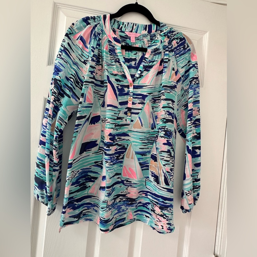 EUC Lilly Pulitzer Boat Print Elsa. Size Small.